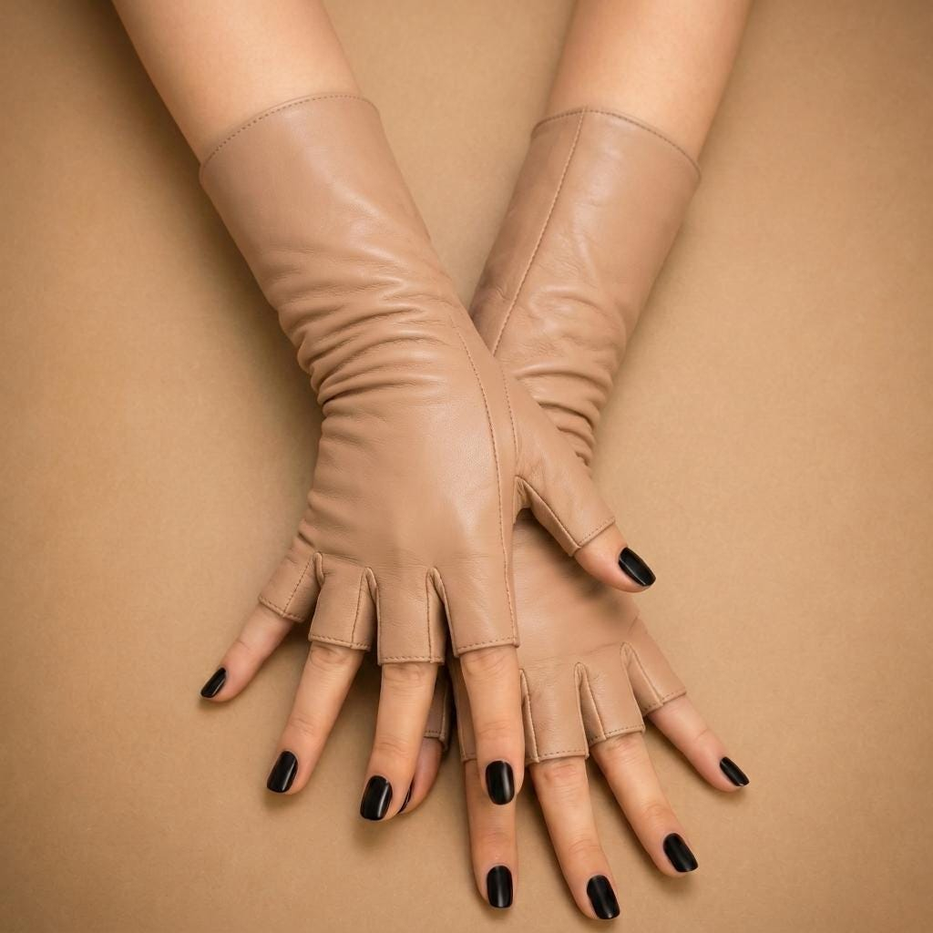 Women's Long-Sleeved Fingerless Gloves